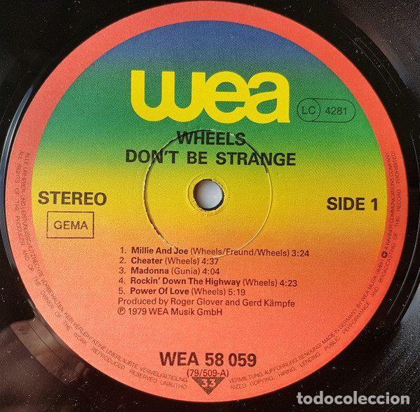 Discos de vinilo: Wheels &ndash; Dont Be Strange (Vinyl, WEA WEA 58 059) - Foto 5