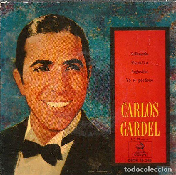 Discos de vinil: Carlos Gardel &ndash; Silbando / Mamita / Angustias / Yo Te Perdono (Vinyl, Odeon DSOE 16.246)