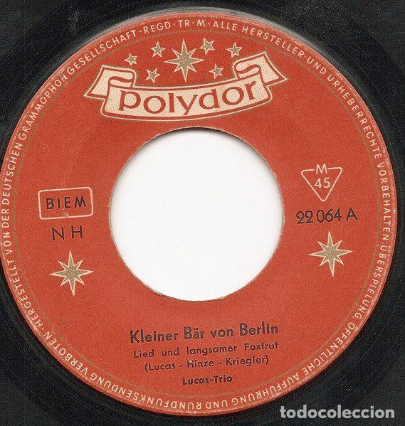 Discos de vinilo: Lucas-Trio &ndash; Kleiner B&auml;r Von Berlin (Vinyl, Polydor 22 064)