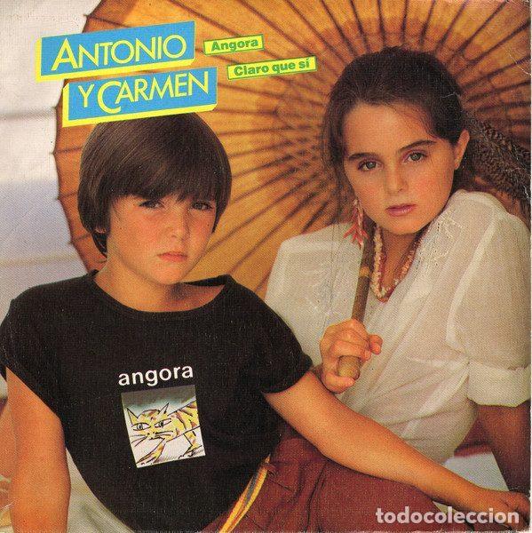 Discos de vinil: Antonio Y Carmen &ndash; Angora / Claro Que Si (Vinyl, WEA 24 9954-7)