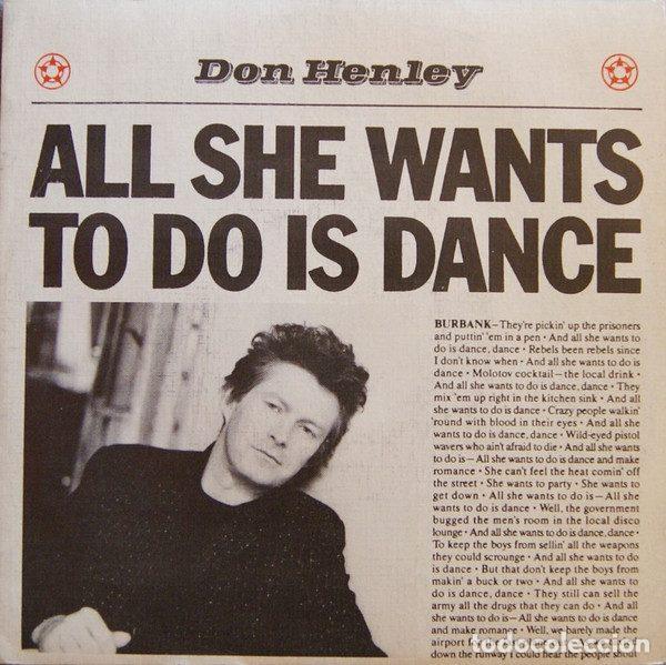 Disques de vinyle: Don Henley &ndash; All She Wants To Do Is Dance (Vinyl, Geffen Records GEF A 6137)