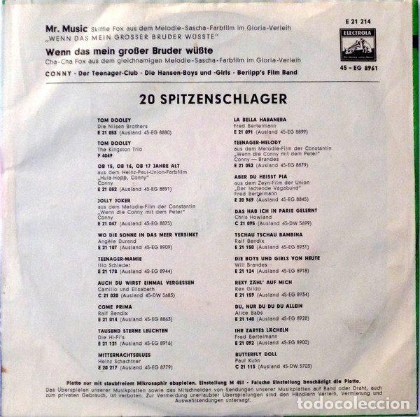 Discos de vinilo: Conny &ndash; Mr. Music (Vinyl, Electrola E 21 214) - Foto 2