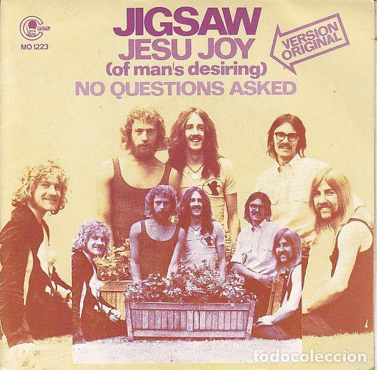 Discos de vinilo: Jigsaw &ndash; Jesu Joy (Of Man's Desiring) / No Questions Asked (Vinyl, Carnaby MO 1223)