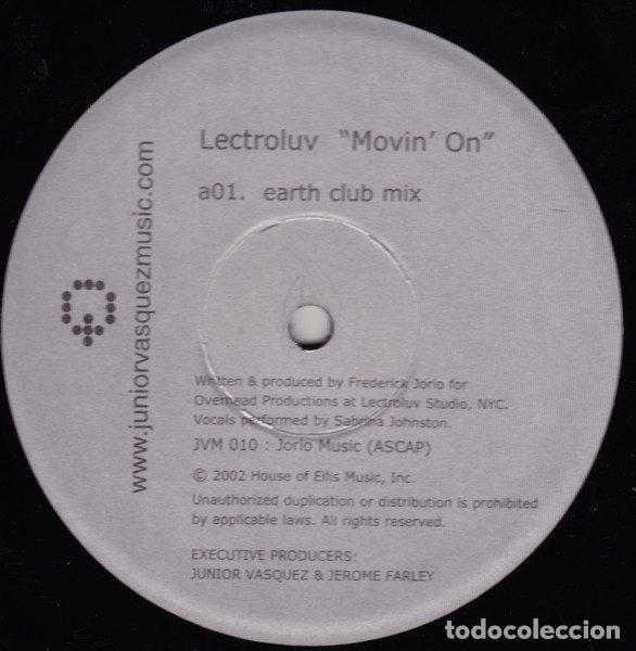 Disques de vinyle: Lectroluv &ndash; Movin' On (Vinyl, Junior Vasquez Music JVM 010)