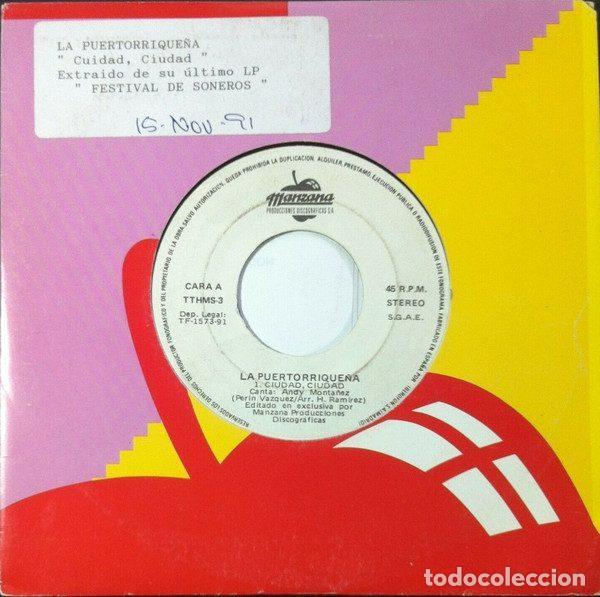 Discos de vinil: La Puertorrique&ntilde;a &ndash; Ciudad, Ciudad (Vinyl, Manzana Producciones Discogr&aacute;ficas, S.A. TTHMS-3)