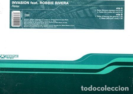 Discos de vinil: Invasion Feat. Robbie Rivera &ndash; Relax (Vinyl, House Tempo HT5002MX)