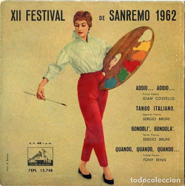 Discos de vinil: Various &ndash; XII Festival De Sanremo 1962 (Vinyl, La Voz De Su Amo 7EPL 13.748)