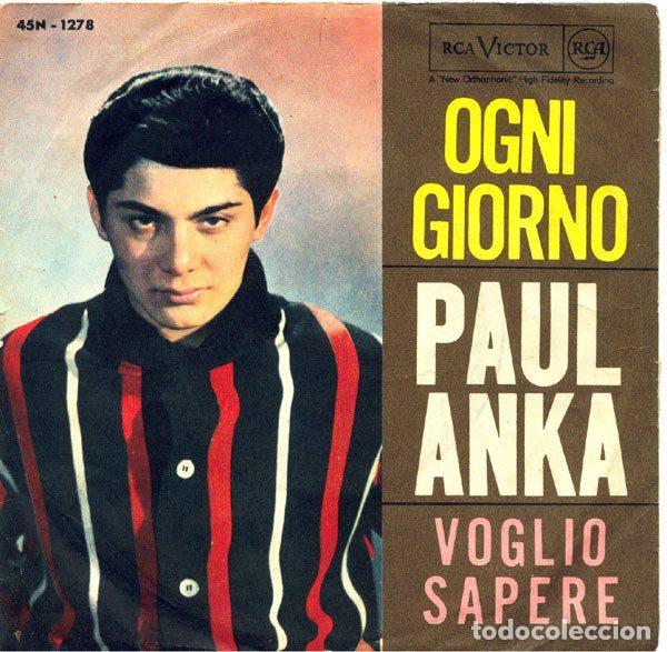 Discos de vinil: Paul Anka &ndash; Ogni Giorno (Vinyl, RCA Victor 45N - 1278)