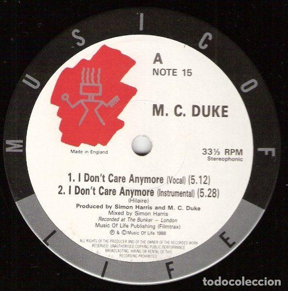 Vinyl-Schallplatten: M. C. Duke &ndash; I Don't Care Anymore / Free (Vinyl, Music Of Life NOTE 15)