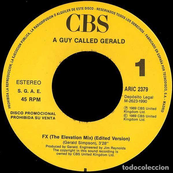 Discos de vinilo: A Guy Called Gerald &ndash; FX (The Elevation Mix) (Edited Version) (Vinyl, CBS ARIC 2379) - Foto 2