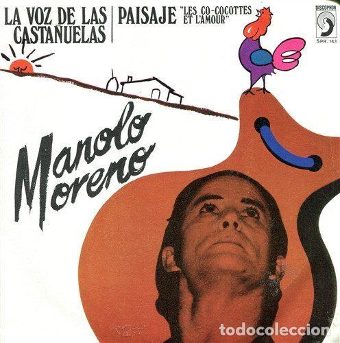 Disques de vinyle: Manolo Moreno &ndash; La Voz De Las Casta&ntilde;uelas / Paisaje (Vinyl, Discophon SPR 143)