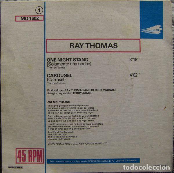 Discos de vinilo: Ray Thomas &ndash; Solamente Una Noche (Vinyl, Threshold MO 1602) - Foto 2