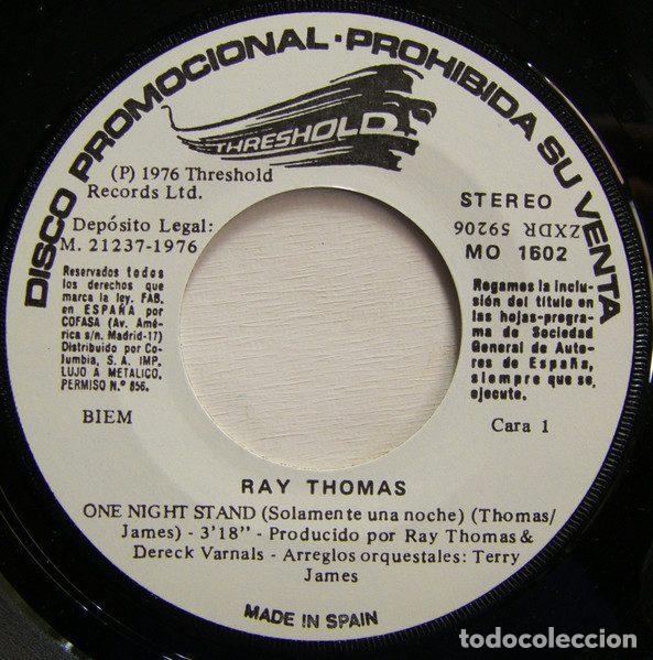 Discos de vinilo: Ray Thomas &ndash; Solamente Una Noche (Vinyl, Threshold MO 1602) - Foto 3