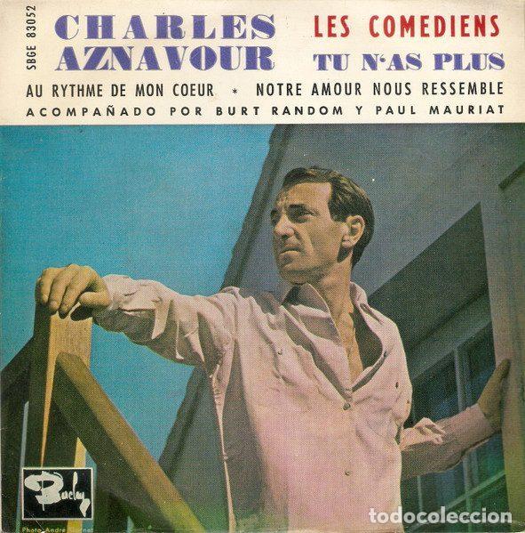Vinyl-Schallplatten: Charles Aznavour Acompa&ntilde;ado Por Burt Random Y Paul Mauriat &ndash; Les Com&eacute;diens (Vinyl, Barclay SBGE...
