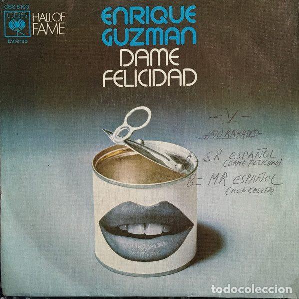 Discos de vinil: Enrique Guzman &ndash; Dame Felicidad (Vinyl, CBS Hall Of Fame CBS 8103)