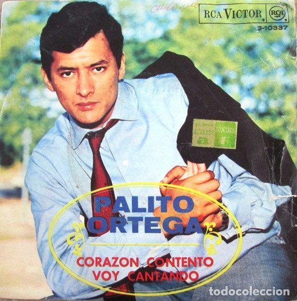 Vinyl records: Palito Ortega &ndash; Coraz&oacute;n Contento /Voy Cantando (Vinyl, RCA 3-10337)