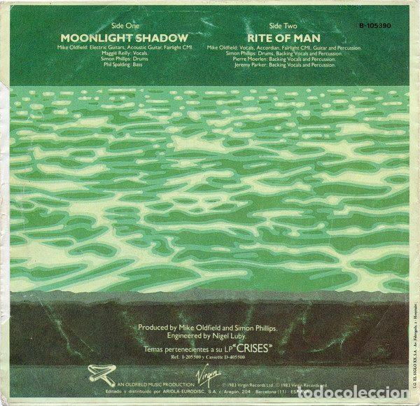Discos de vinilo: Mike Oldfield &ndash; Moonlight Shadow (Vinyl, Virgin B-105 390) - Foto 2