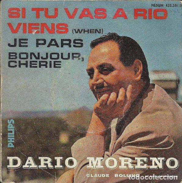 Disques de vinyle: Dario Moreno &ndash; Si Tu Vas A Rio (Vinyl, Philips 432.301 BE)