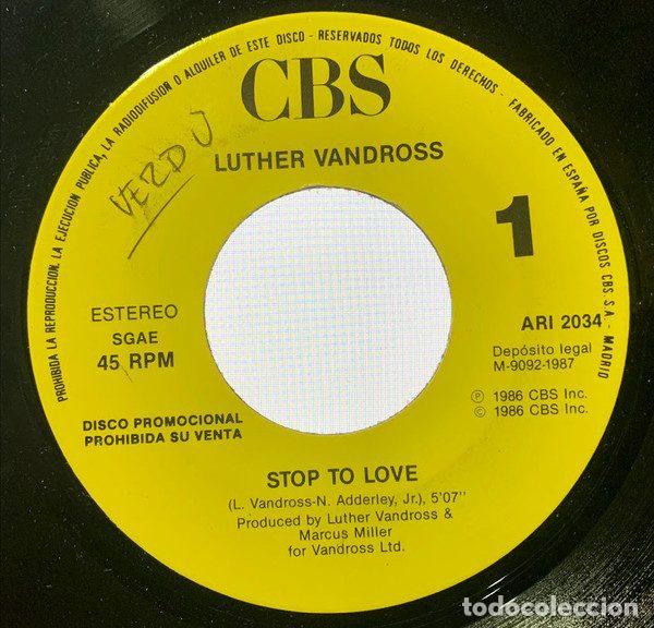 Discos de vinil: Luther Vandross &ndash; Stop To Love (Vinyl, CBS ARI 2034)