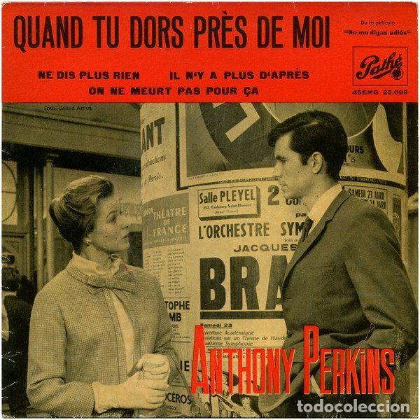Disques de vinyle: Anthony Perkins &ndash; Quand Tu Dors Pr&egrave;s De Moi (De La Pel&iacute;cula &rdquo;No Me Digas Adi&oacute;s&rdquo;) (Vinyl, Path&eacute;...