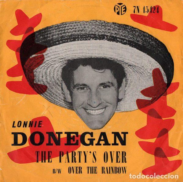 Discos de vinil: Lonnie Donegan &ndash; The Party's Over (Vinyl, Pye Records 7N.15424)
