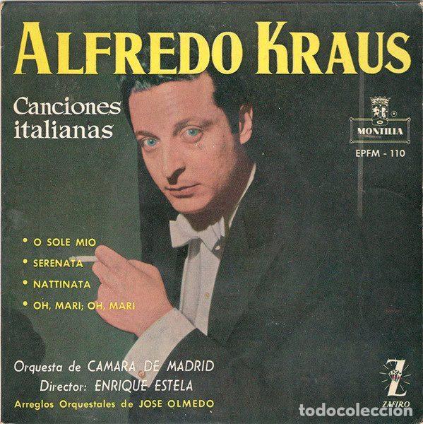 Disques de vinyle: Alfredo Kraus &ndash; Canciones Italianas (Vinyl, Montilla EPFM-110)