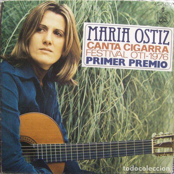 Disques de vinyle: Maria Ostiz &ndash; Canta Cigarra - Festival OTI-1976 Primer Premio (Vinyl, Hispavox 45-1420)