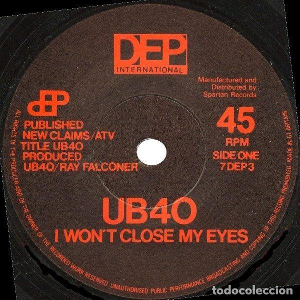 Discos de vinilo: UB40 &ndash; I Won't Close My Eyes (Vinyl, DEP International 7 DEP 3)