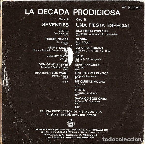 Discos de vinilo: La Decada Prodigiosa &ndash; Seventies (Vinyl, Hispavox 545 40 2135 7) - Foto 3