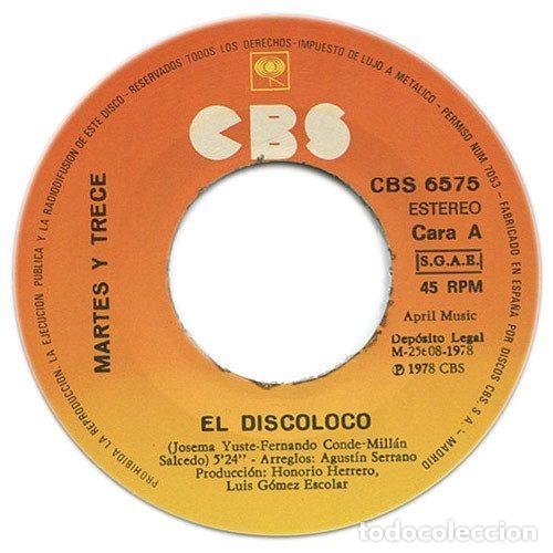 Discos de vinilo: Martes Y Trece &ndash; El Discoloco (Vinyl, CBS CBS 6575) - Foto 3
