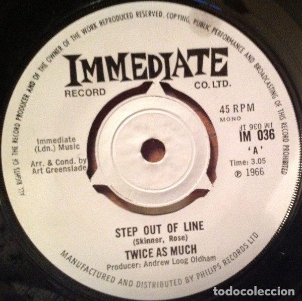 Vinyl records: Twice As Much &ndash; Step Out Of Line (Vinyl, Immediate IM 036)
