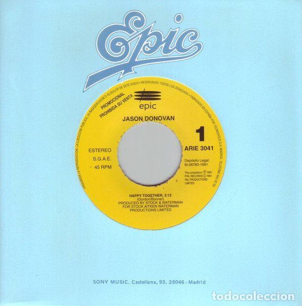 Dischi in vinile: Jason Donovan &ndash; Happy Together (Vinyl, Epic ARIE 3041)