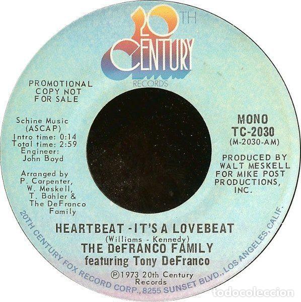 Discos de vinilo: The DeFranco Family &ndash; Heartbeat - It's A Lovebeat (Vinyl, 20th Century Records TC-2030)
