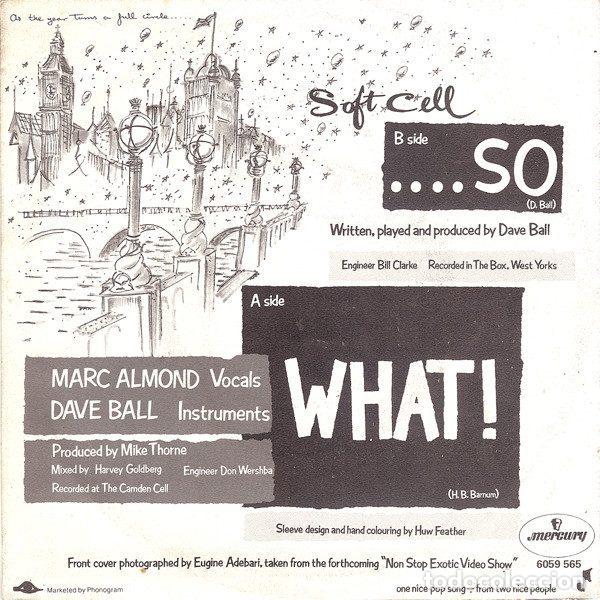 Discos de vinilo: Soft Cell &ndash; What! (Vinyl, Vertigo 6059 565) - Foto 2