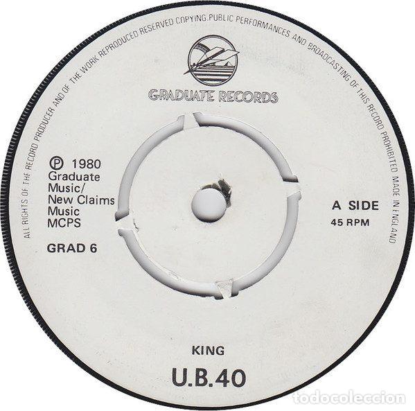 Dischi in vinile: U.B. 40 &ndash; King / Food For Thought (Vinyl, Graduate Records GRAD 6)