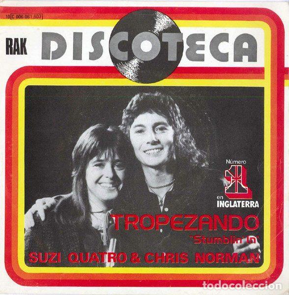 Discos de vinil: Suzi Quatro & Chris Norman &ndash; Tropezando = Stumblin' In (Vinyl, RAK 10C 006-061.907)