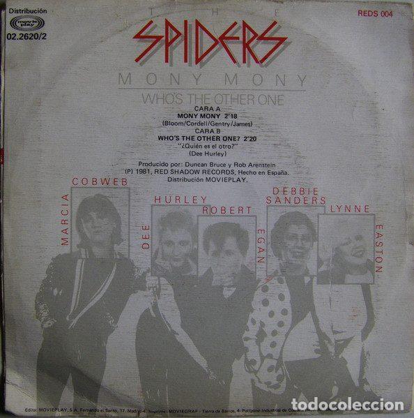 Discos de vinilo: The Spiders &ndash; Mony Mony (Vinyl, Red Shadow Records REDS 004) - Foto 2