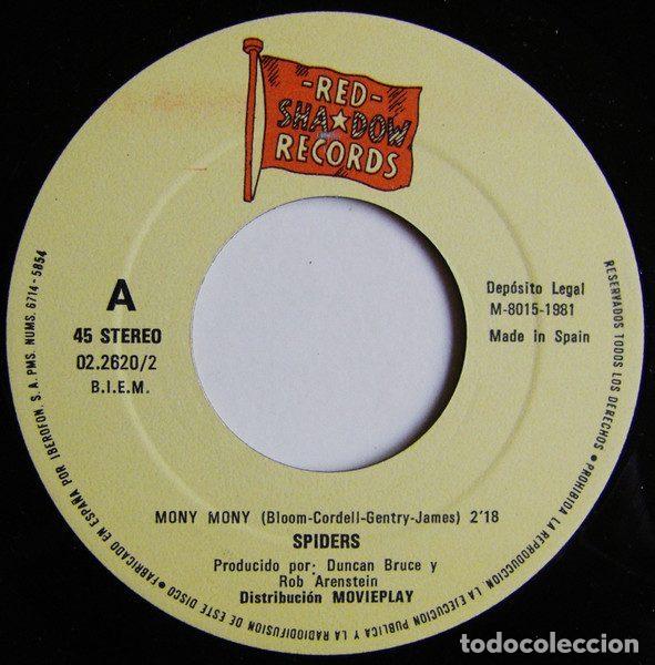 Discos de vinilo: The Spiders &ndash; Mony Mony (Vinyl, Red Shadow Records REDS 004) - Foto 3