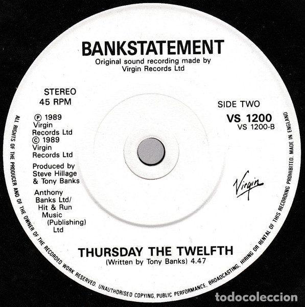Discos de vinilo: Bankstatement &ndash; Throwback (Vinyl, Virgin VS 1200) - Foto 4