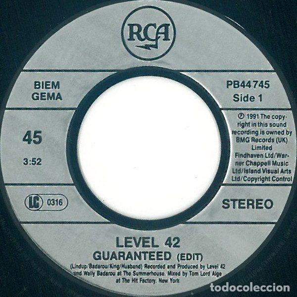 Discos de vinilo: Level 42 &ndash; Guaranteed (Vinyl, RCA PB44745) - Foto 3