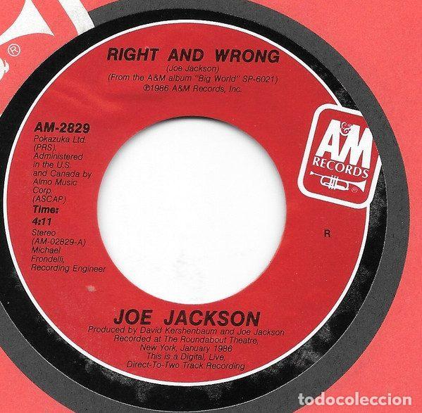 Discos de vinilo: Joe Jackson &ndash; Right And Wrong (Vinyl, A&M Records AM-2829) - Foto 3