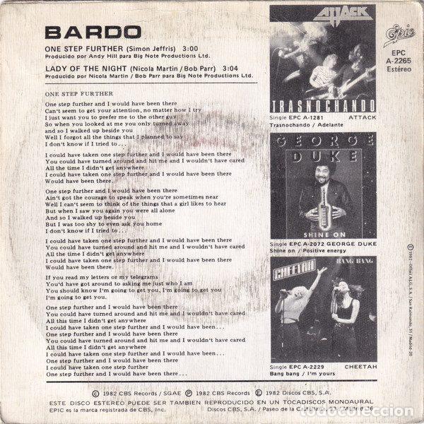 Discos de vinilo: Bardo &ndash; One Step Further (Vinyl, Epic EPC A 2265) - Foto 2