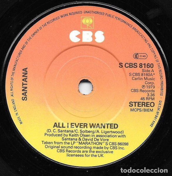 Dischi in vinile: Santana &ndash; All I Ever Wanted (Vinyl, CBS S CBS 8160)