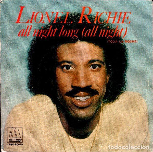 Vinyl records: Lionel Richie &ndash; All Night Long (All Night) = Toda la Noche (Vinyl, Motown SPBO-60079)