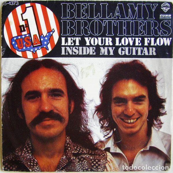 Dischi in vinile: Bellamy Brothers &ndash; Let Your Love Flow / Inside My Guitar (Vinyl, Warner Bros. Records 45-1373)