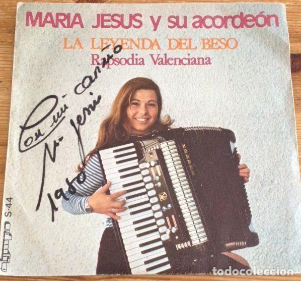 Discos de vinil: M&ordf; Jes&uacute;s Y Su Acorde&oacute;n &ndash; La Leyenda Del Beso / Rapsodia Valenciana (Vinyl, Olympo S-44)