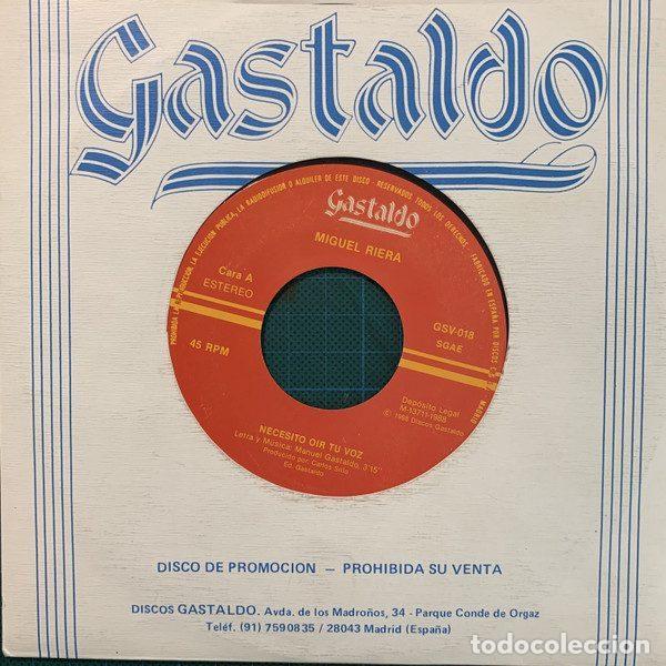 Vinyl records: Miguel Gastaldo Riera &ndash; Necesito Oir Tu Voz (Vinyl, Gastaldo GSV-018)