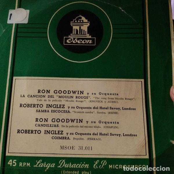 Discos de vinil: Ron Goodwin Y Su Orquesta / Roberto Inglez Y Su Orquesta &ndash; La Canci&oacute;n Del &rdquo;Moulin Rouge&rdquo; / Samba...