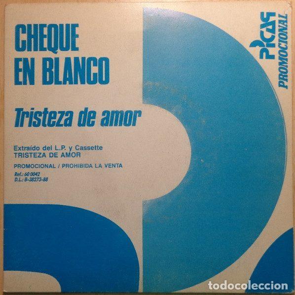 Vinyl records: Cheque En Blanco &ndash; Tristeza De Amor (Vinyl, Picap 60 0042)