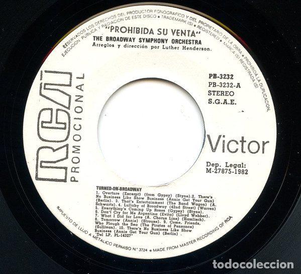 Discos de vinil: The Broadway Symphony Orchestra &ndash; Turned-On Broadway (Vinyl, RCA Victor PB-3232)
